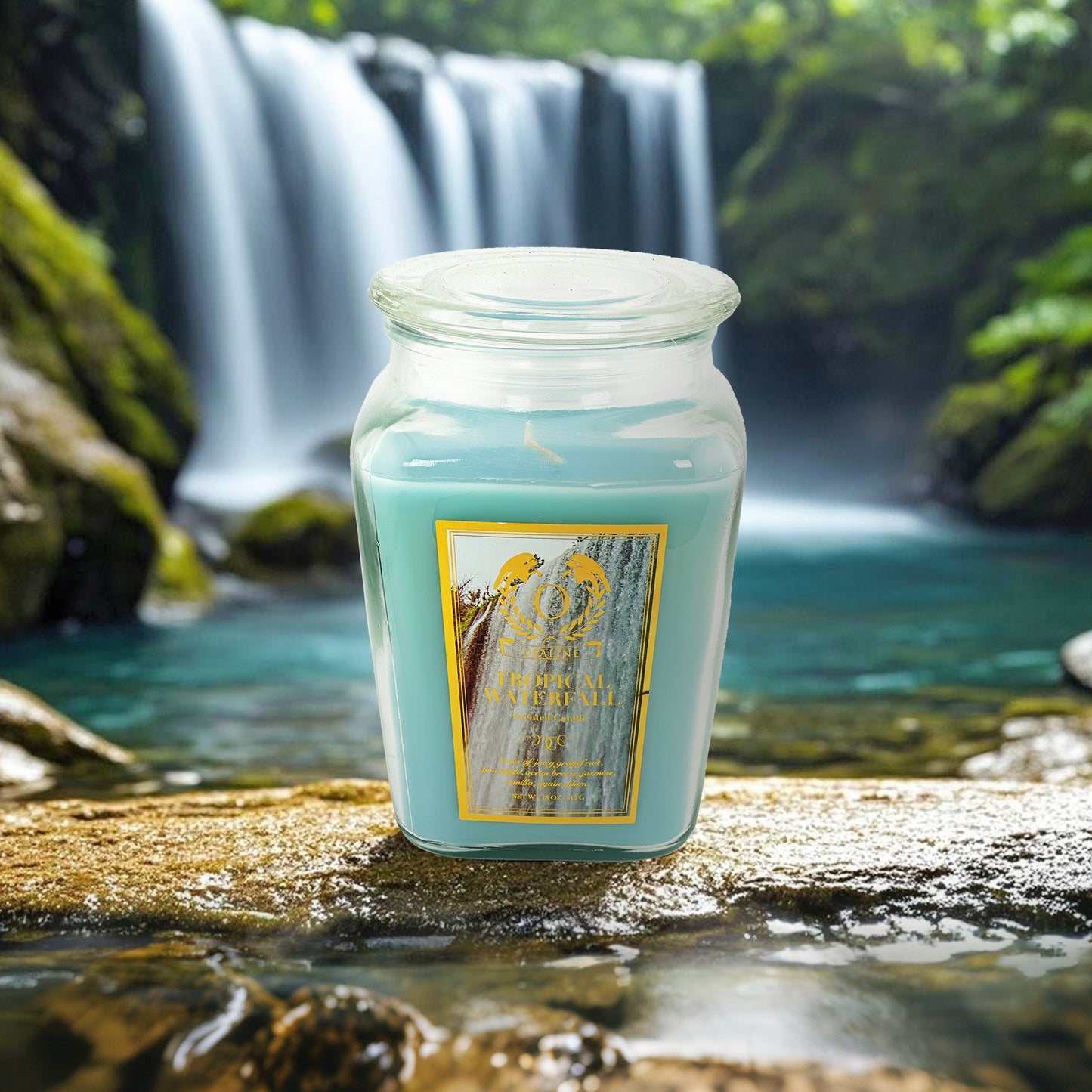 2pcs 18oz Glass Jar Aromatherapy Candle Set