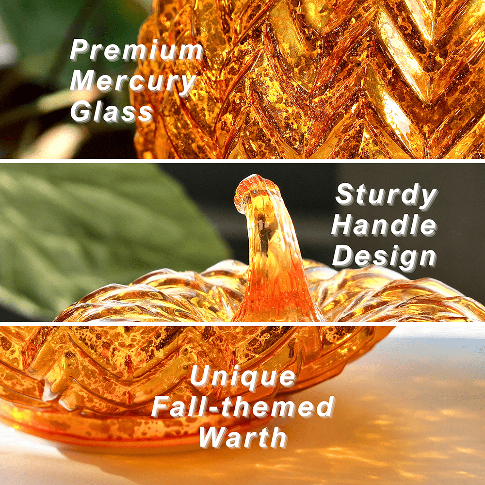 Glass Pumpkin Lighted Centerpiece