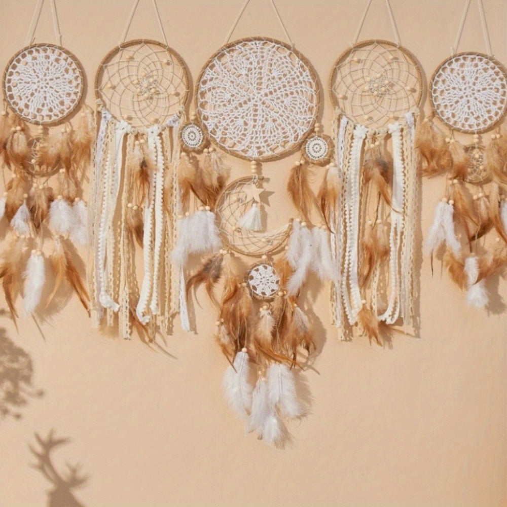 5 Pack Moon Handmade Dream Catcher