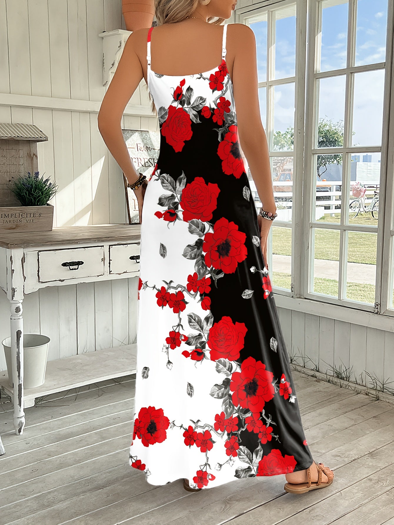 Floral Print Casual Sleeveless