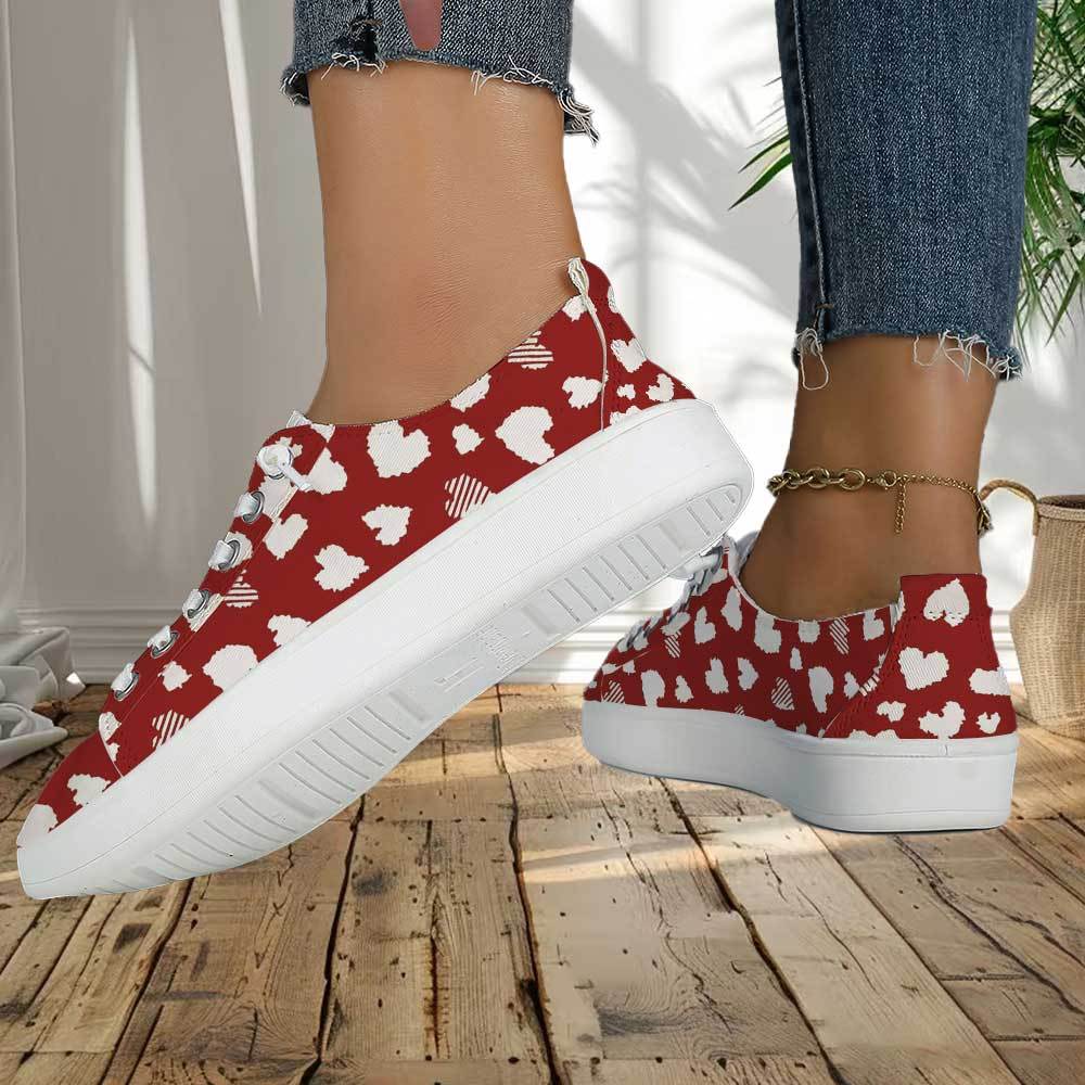 Valentine's Day Heart Print Sneakers
