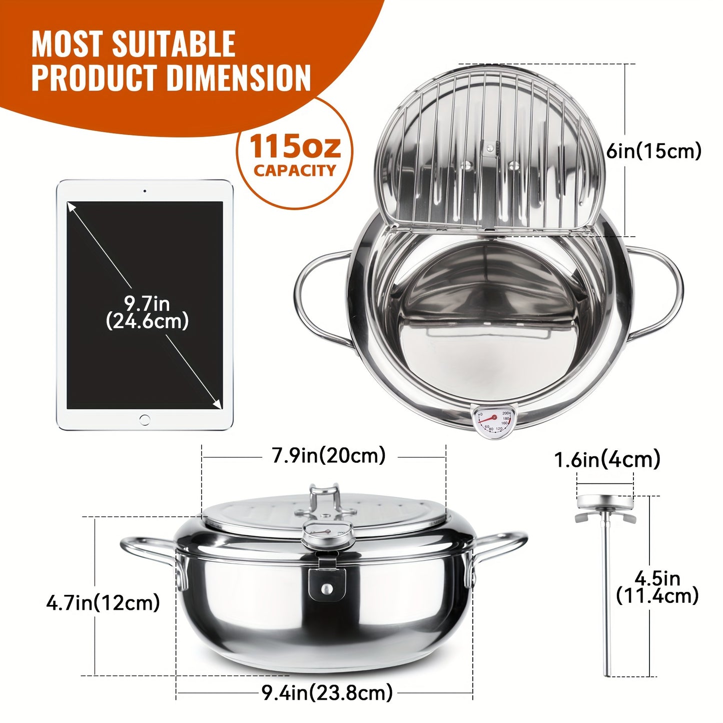 Stainless Steel Deep Frying Pot