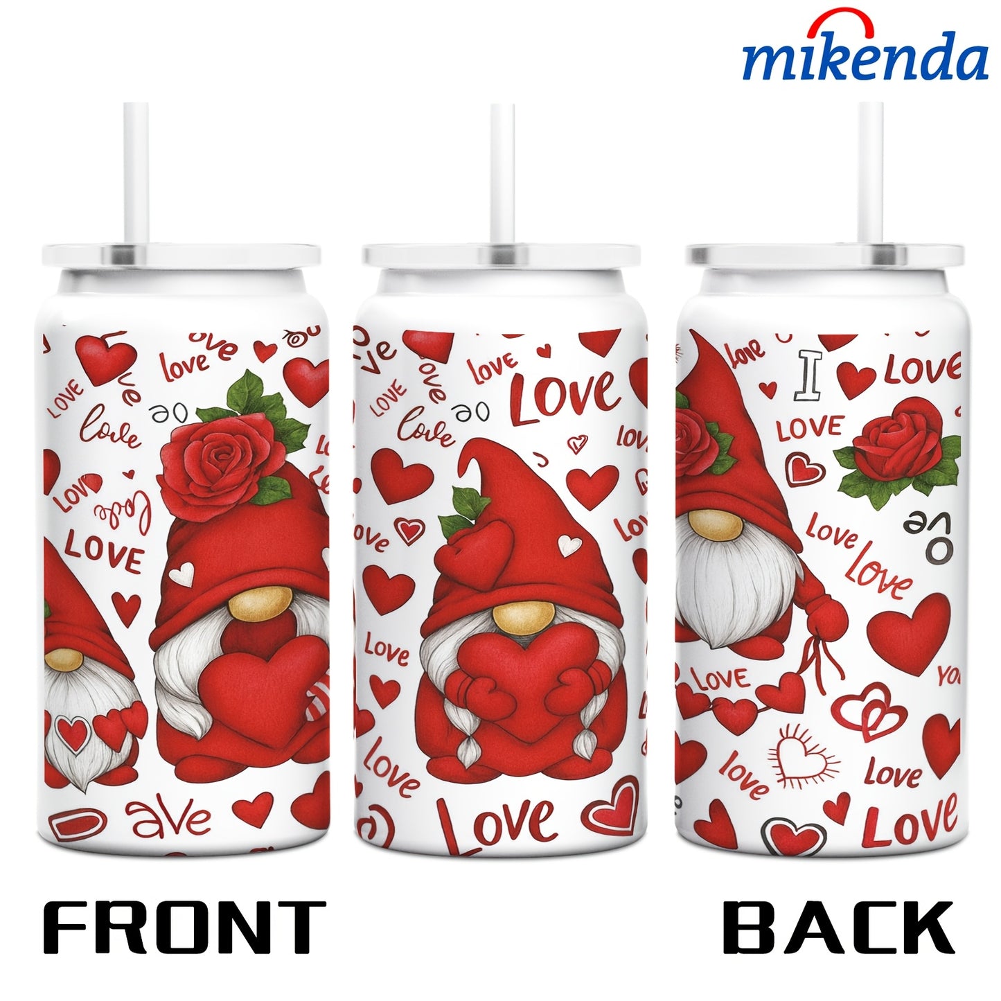 16/40 Oz Stainless Steel Water Cup With Handle And Straw