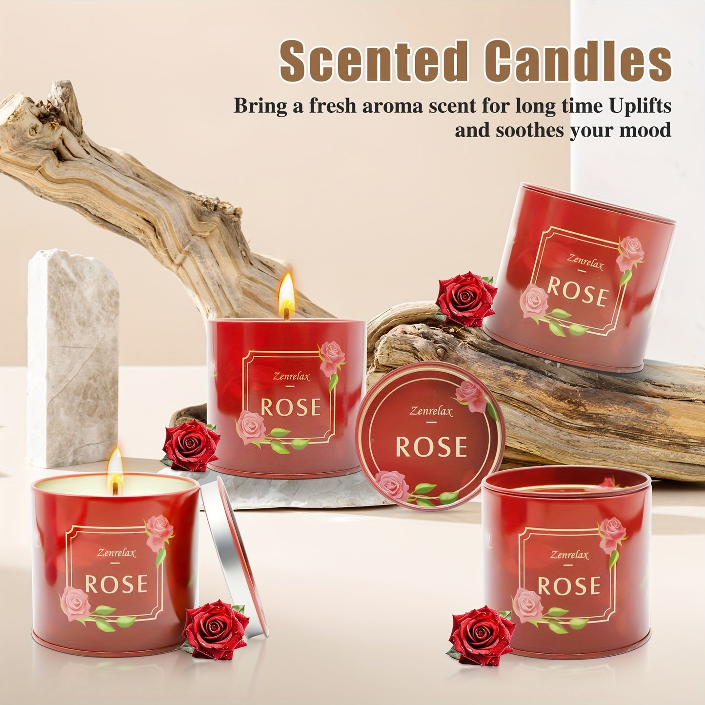 4 Pack Natural Soy Candles