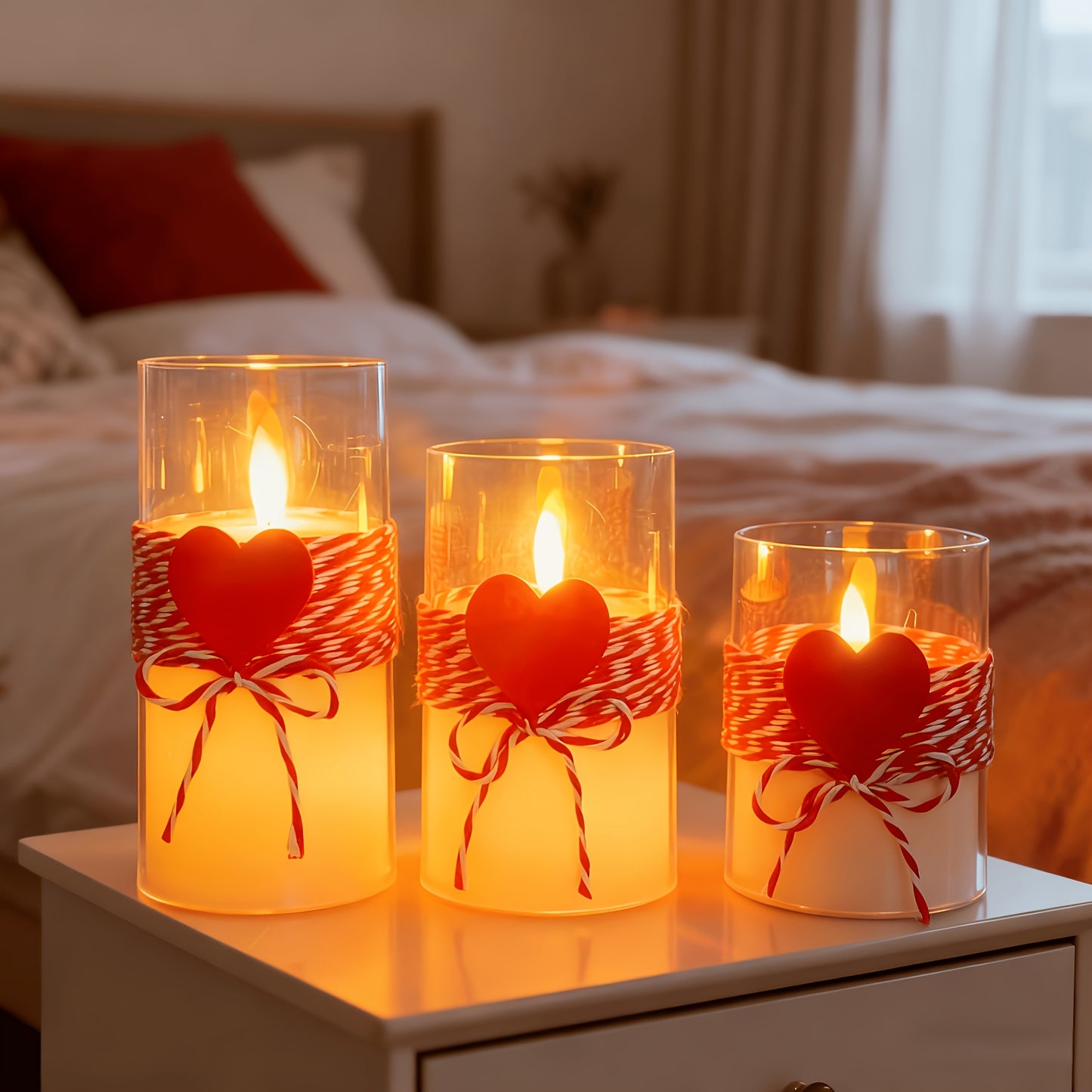 Valentine's Day LED Flameless Candle Set