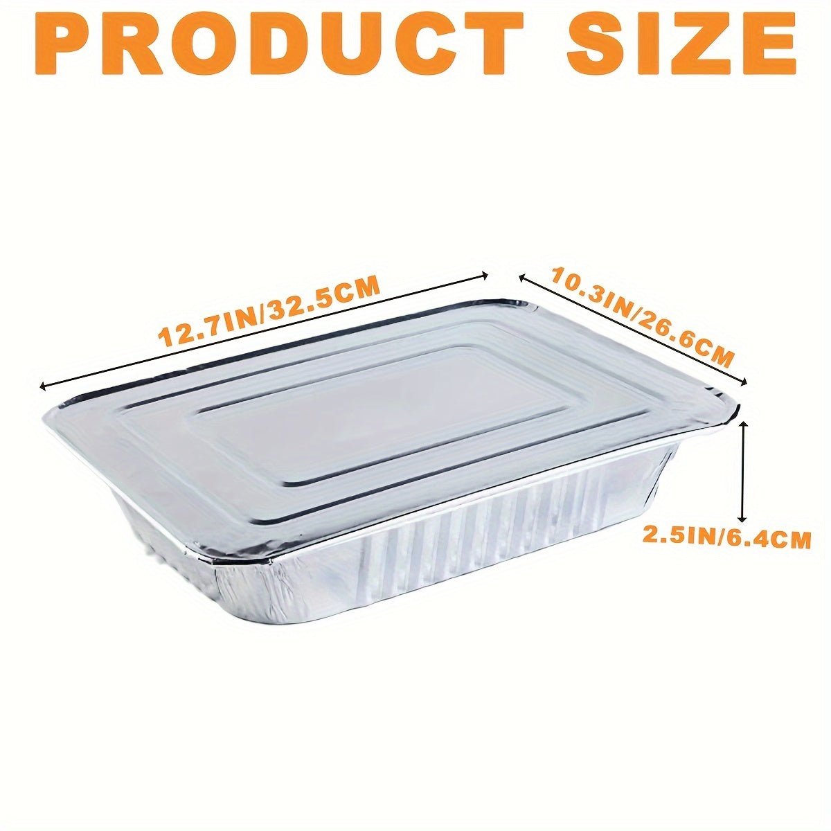 25pcs Heavy Duty Aluminum Foil Pans with Lids