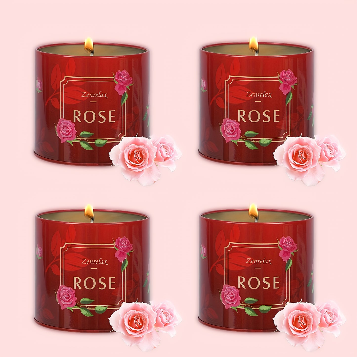 4 Pack Natural Soy Candles