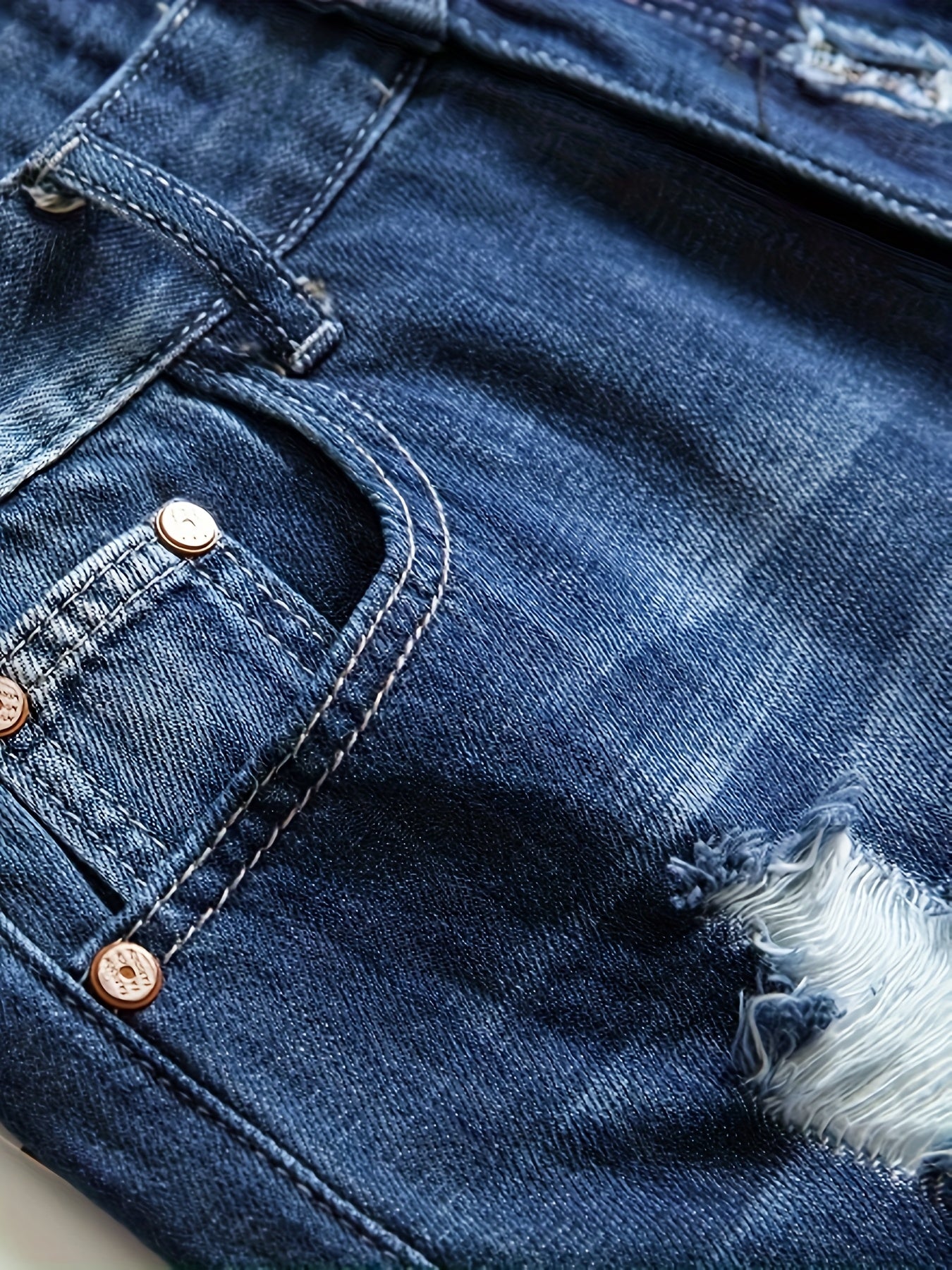 Men's Denim Ripped Shorts