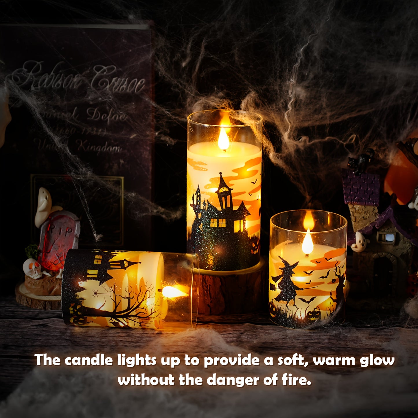 Halloween 3-Pack Smokeless Candles
