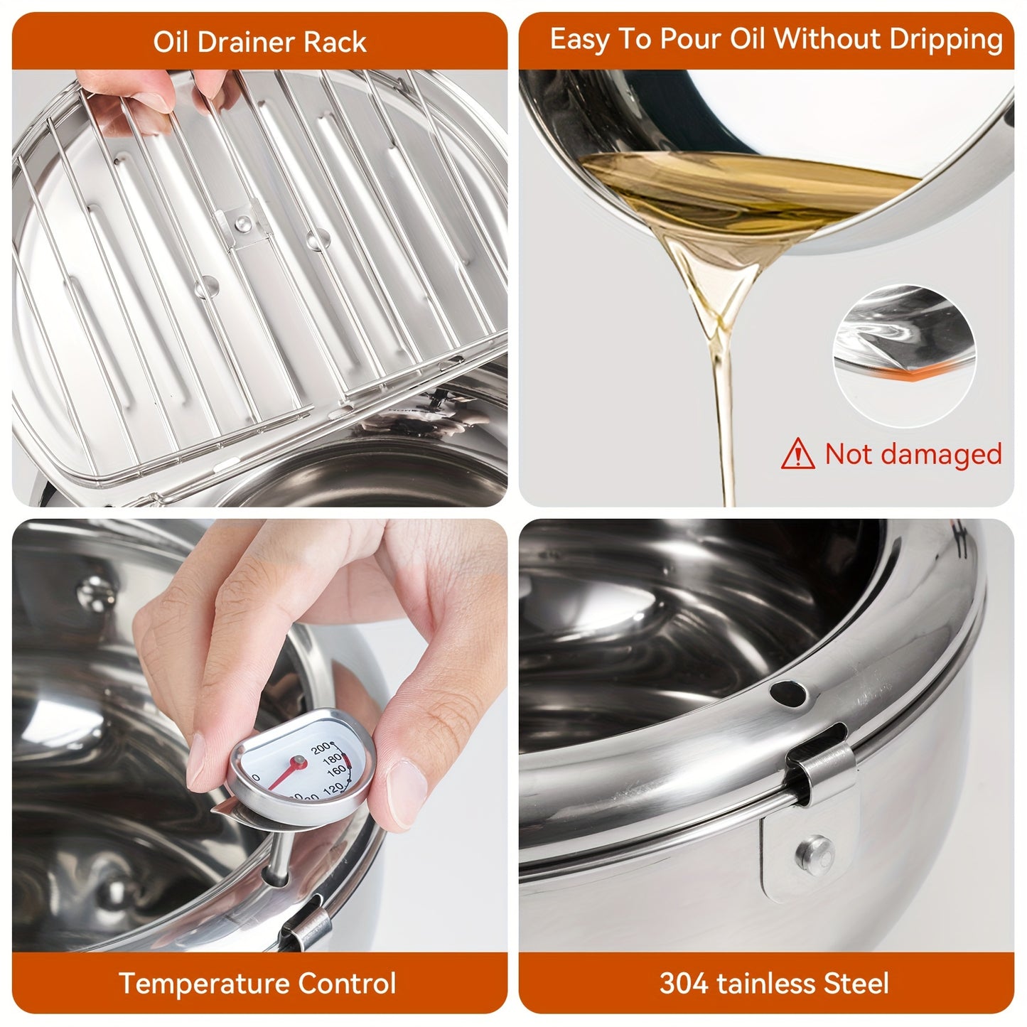 Stainless Steel Deep Frying Pot