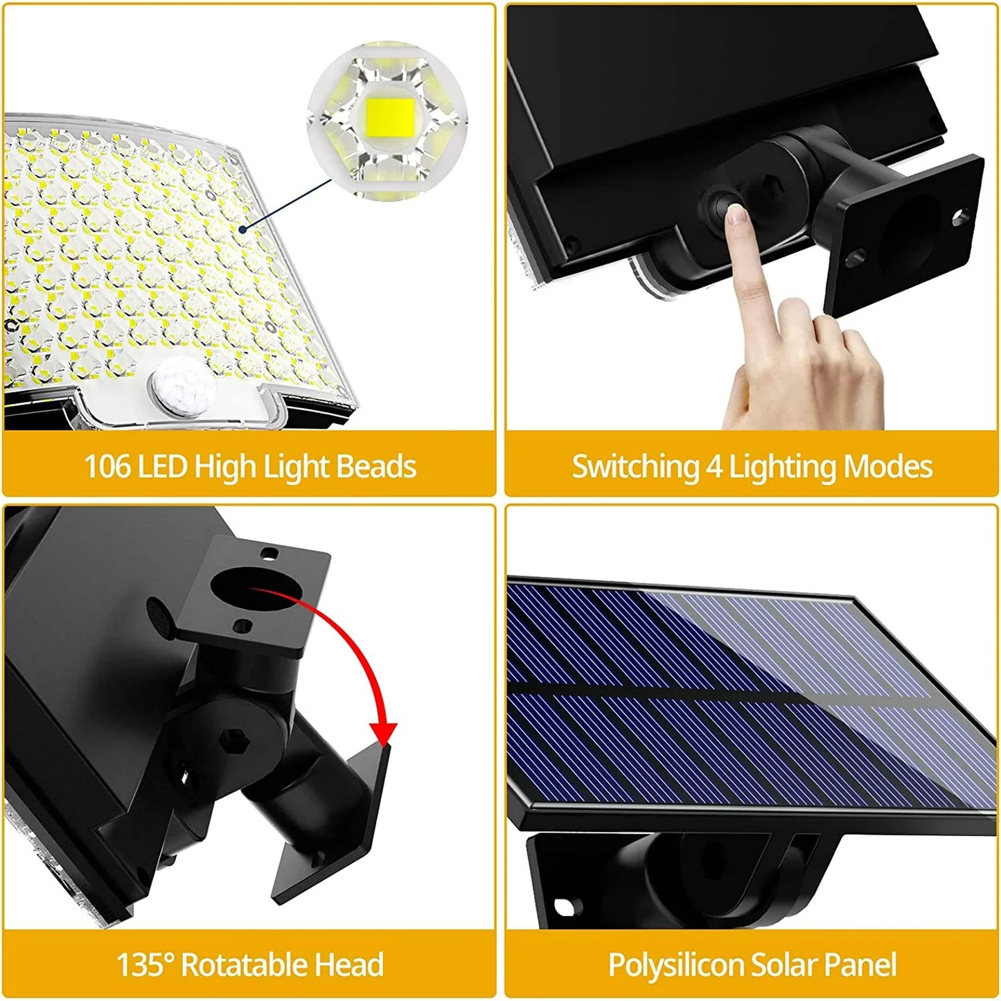 Solar LED Motion Sensor Light with Remote