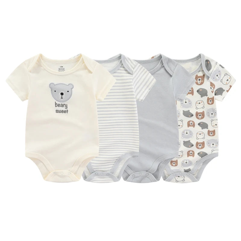 4-piece Boys and Girls Onesies