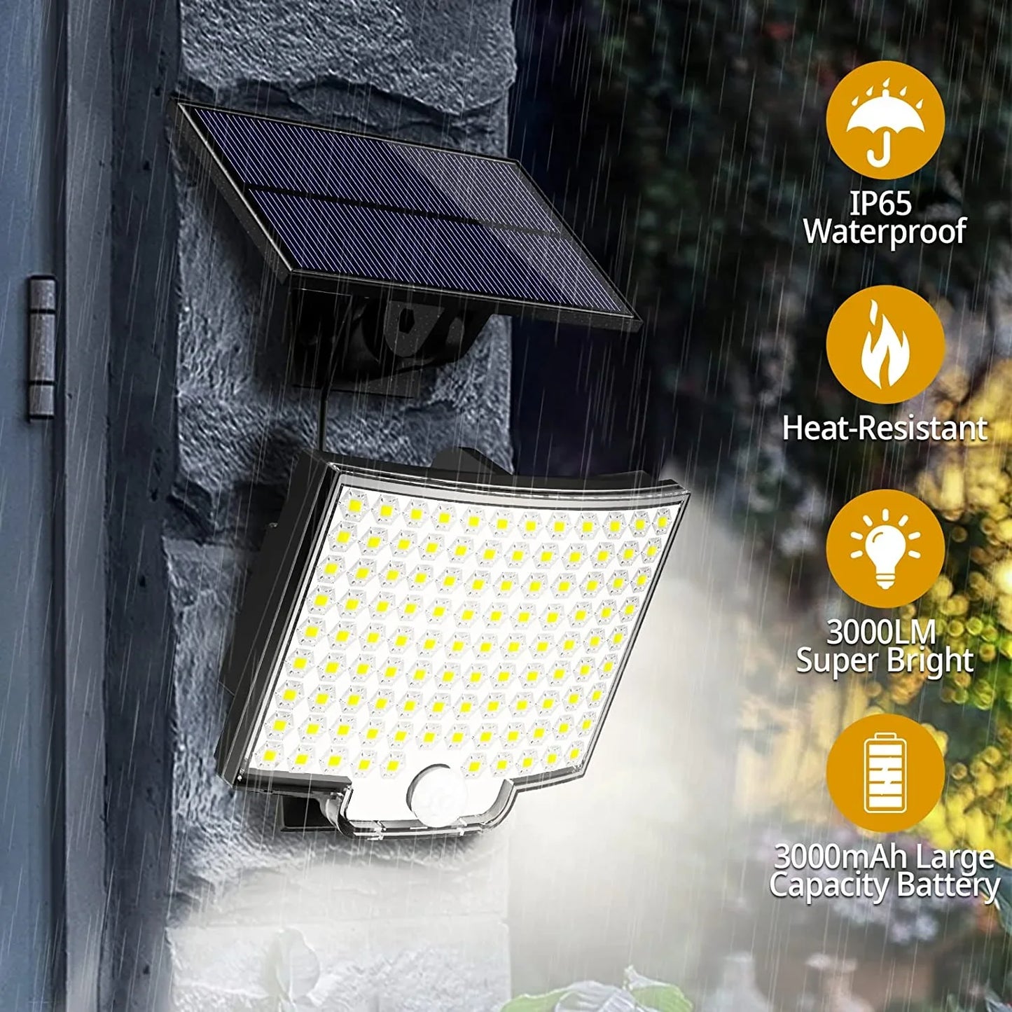Solar LED Motion Sensor Light with Remote