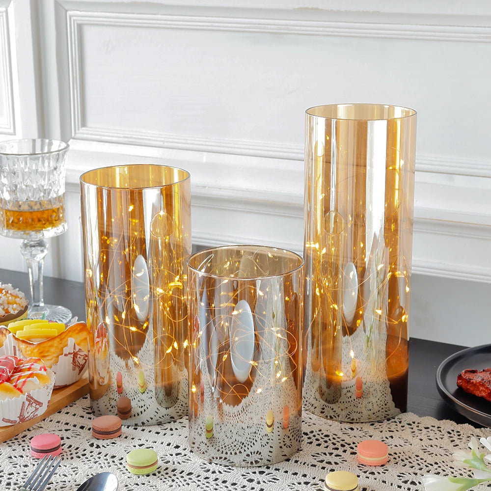 3Pcs Glass Flameless Candles with 8-Key Remote Control