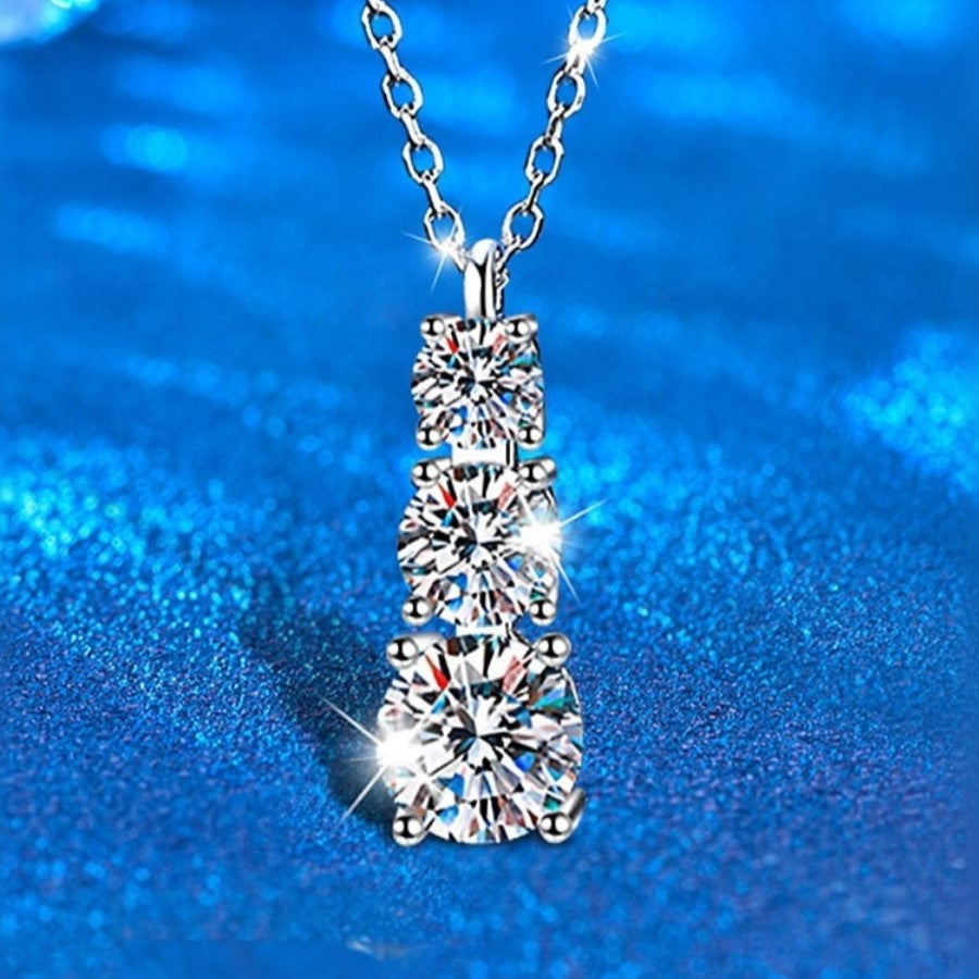 Sterling Silver Moissanite Pendant