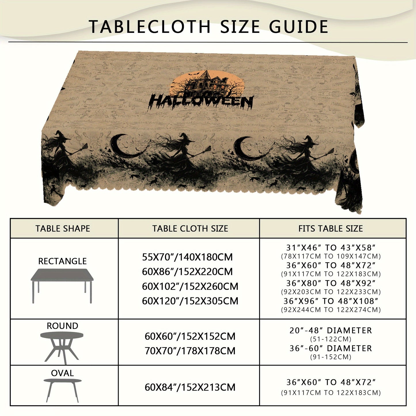 Spooky Halloween Tablecloth