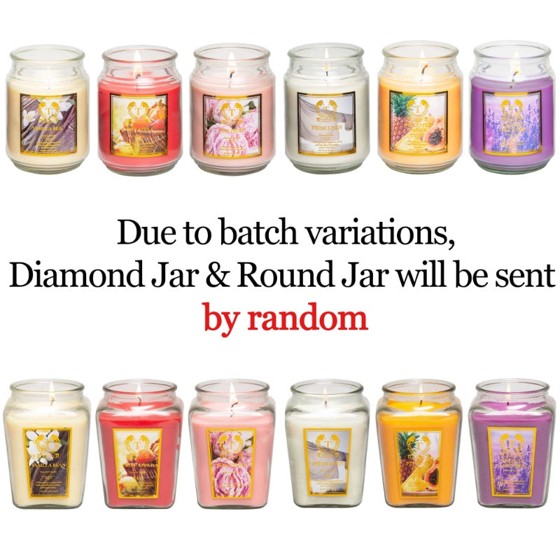 2pcs 18oz Glass Jar Aromatherapy Candle Set