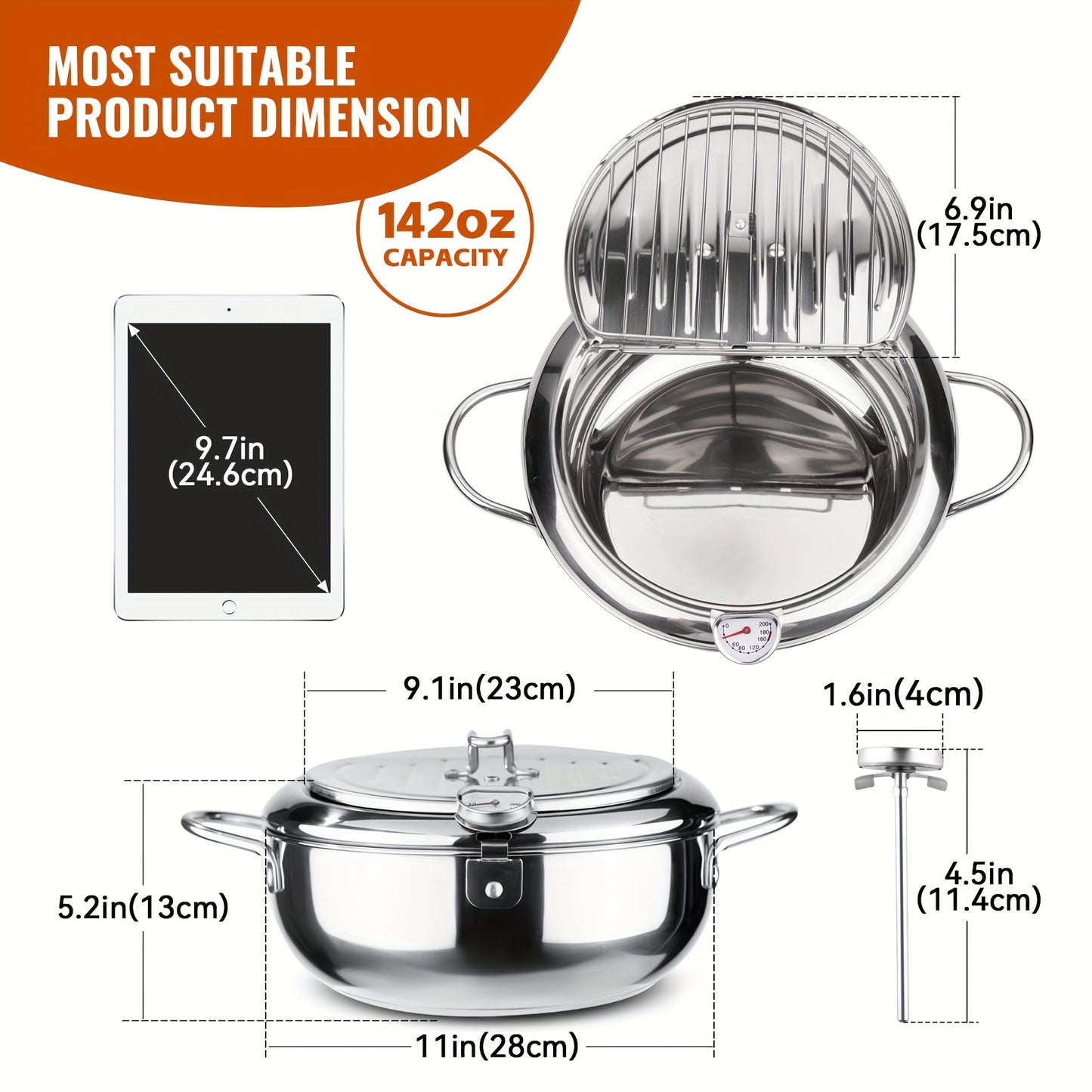 Stainless Steel Deep Frying Pot