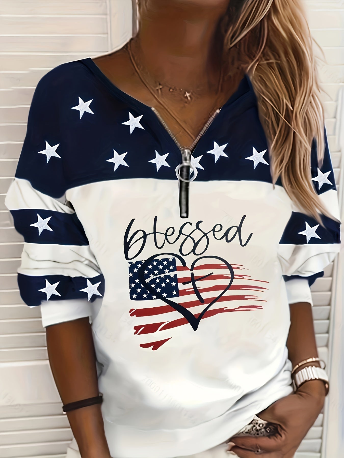 Patriotic American Flag Sweatshirt
