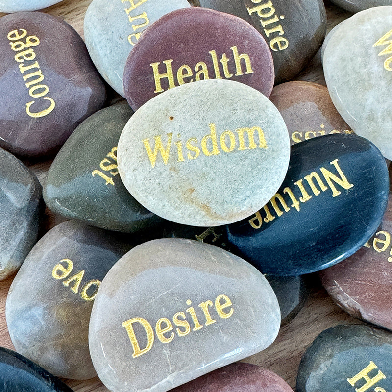 25 PCS Engraved Inspirational Stones