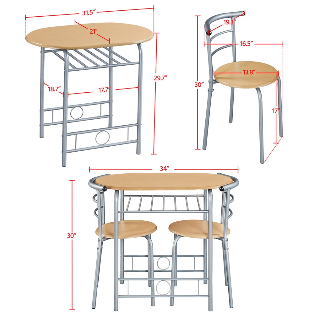 Modern Round Dining Table and Chairs Set