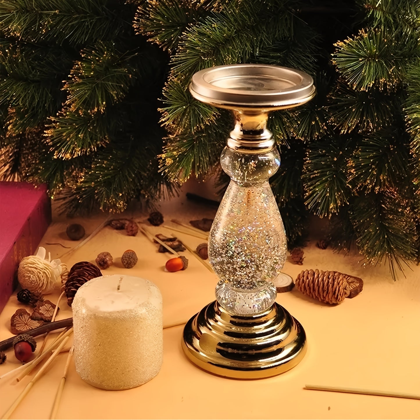 LED Light-Up Candle Holder