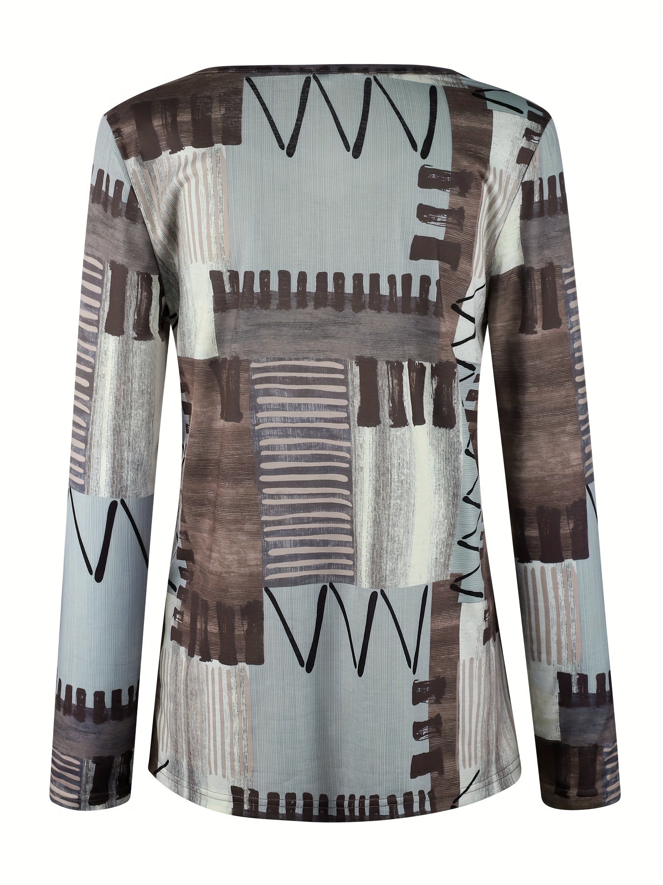 Patchwork Print Cross Tie T-Shirt