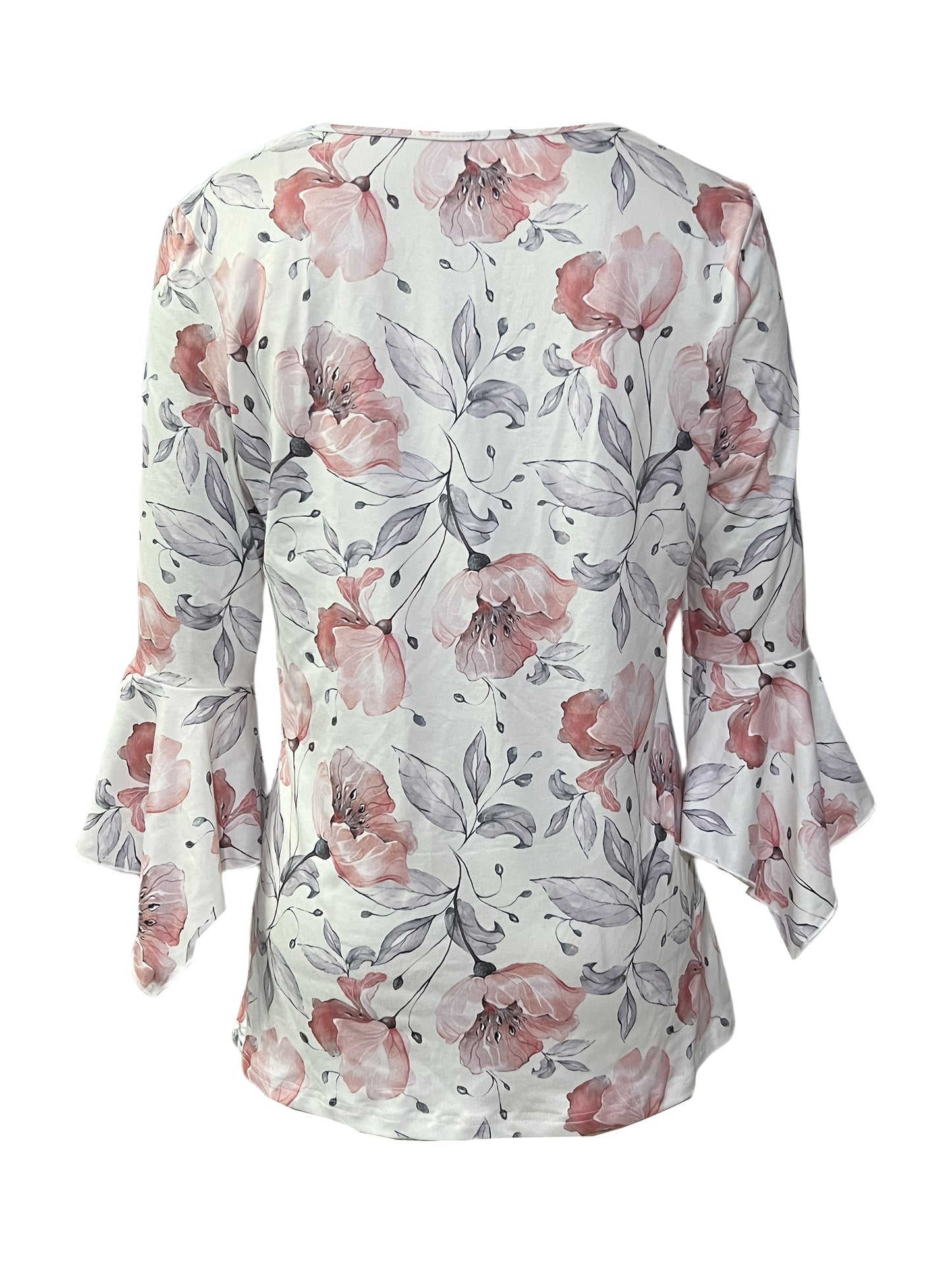 Women's Floral Print Button-Up Shirt
