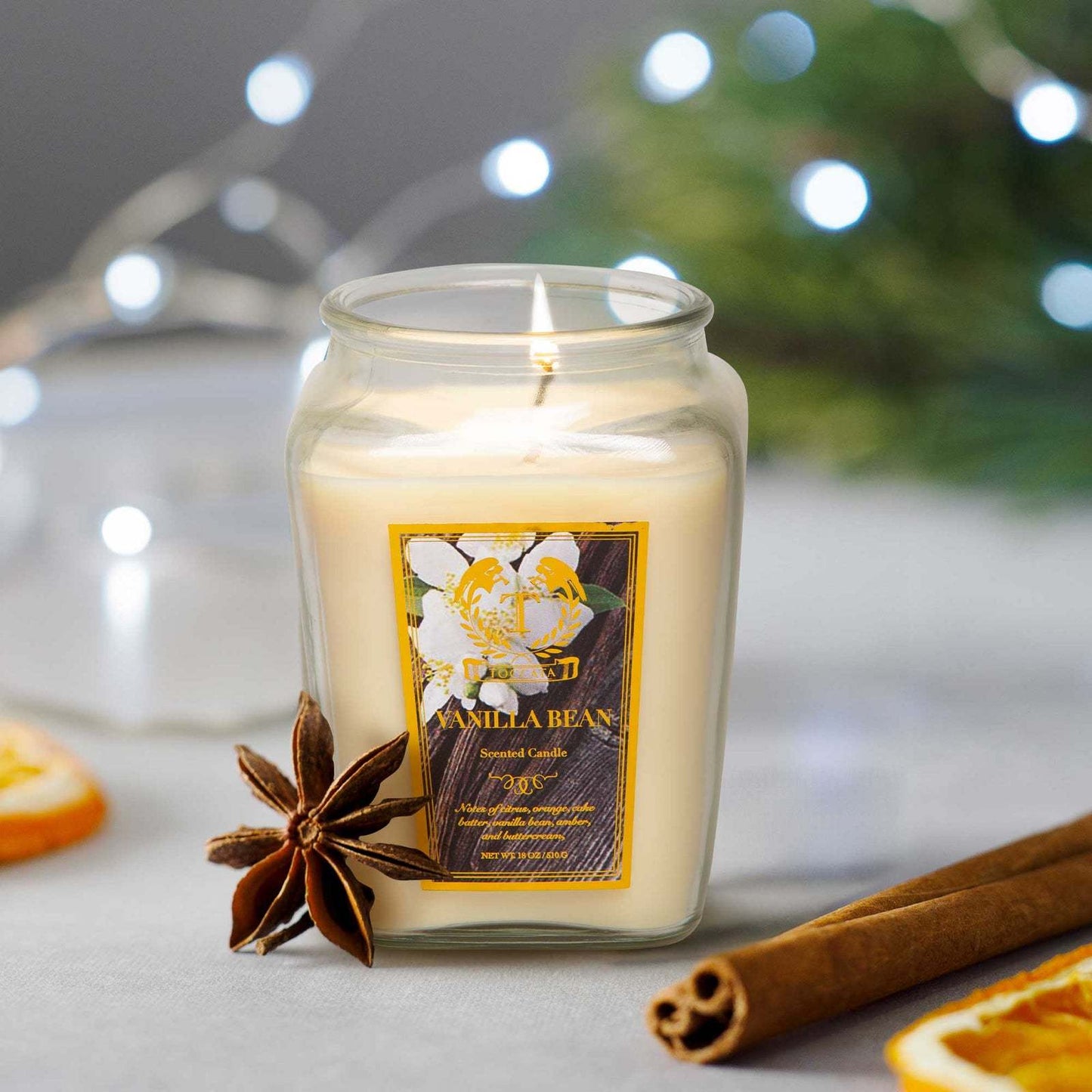 2pcs 18oz Glass Jar Aromatherapy Candle Set