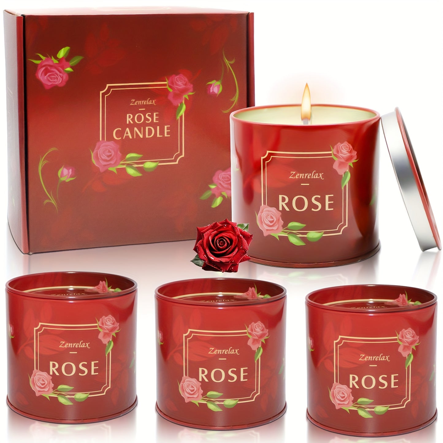 4 Pack Natural Soy Candles
