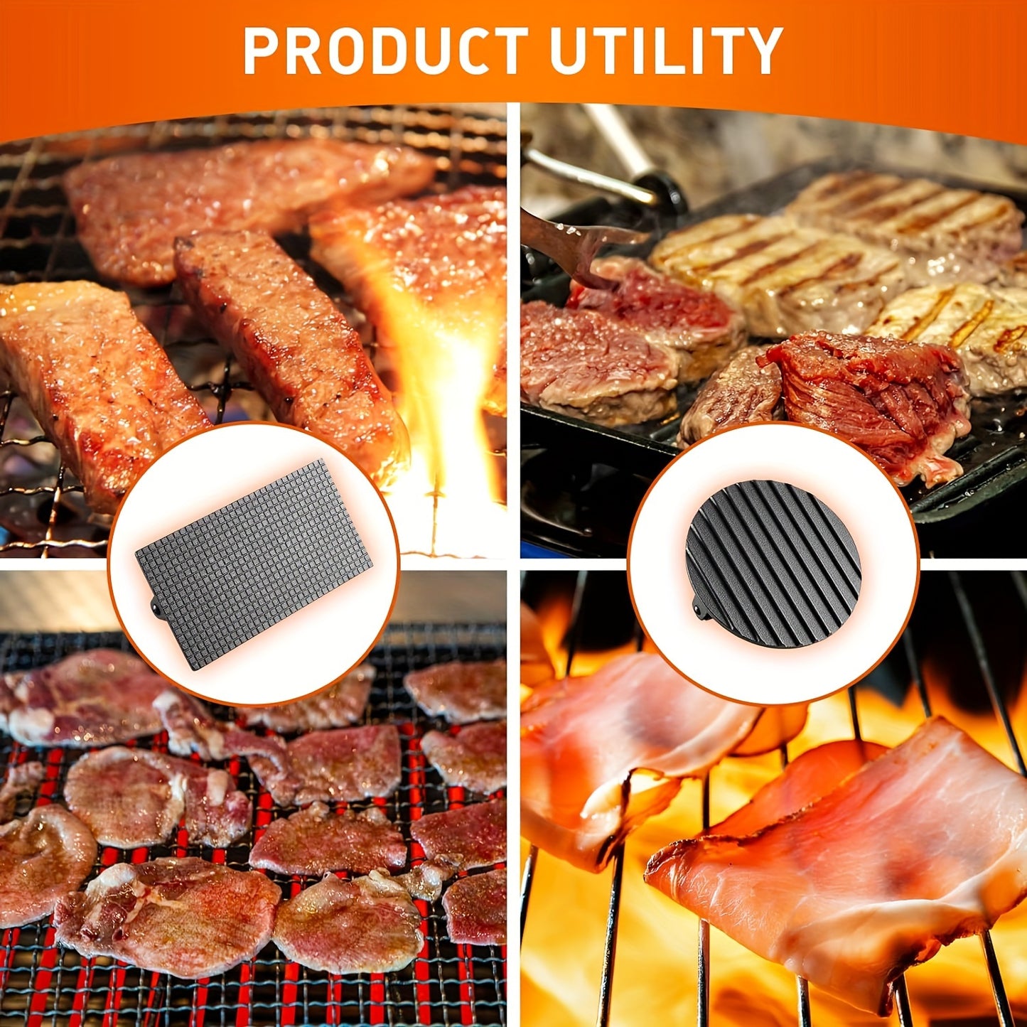 2pcs Burger Press Heavy-Duty Cast Iron