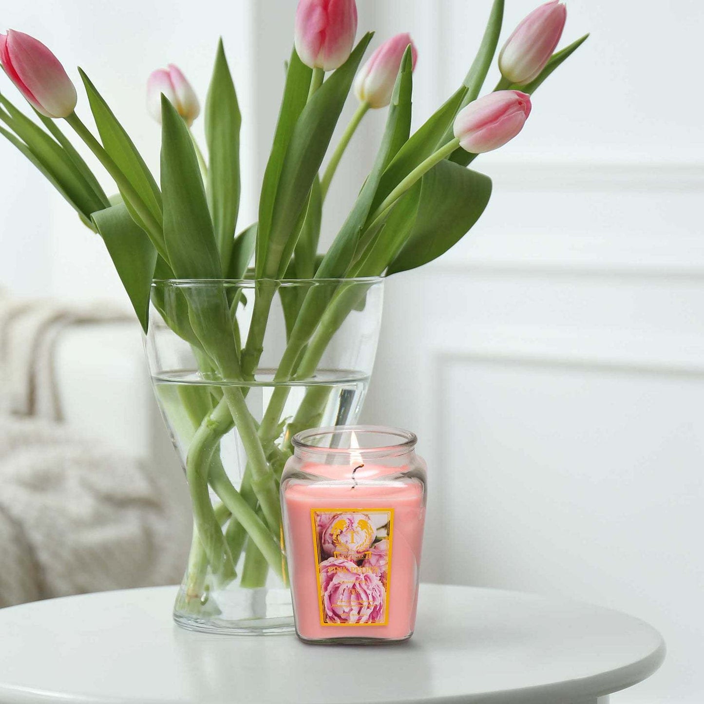 2pcs 18oz Glass Jar Aromatherapy Candle Set