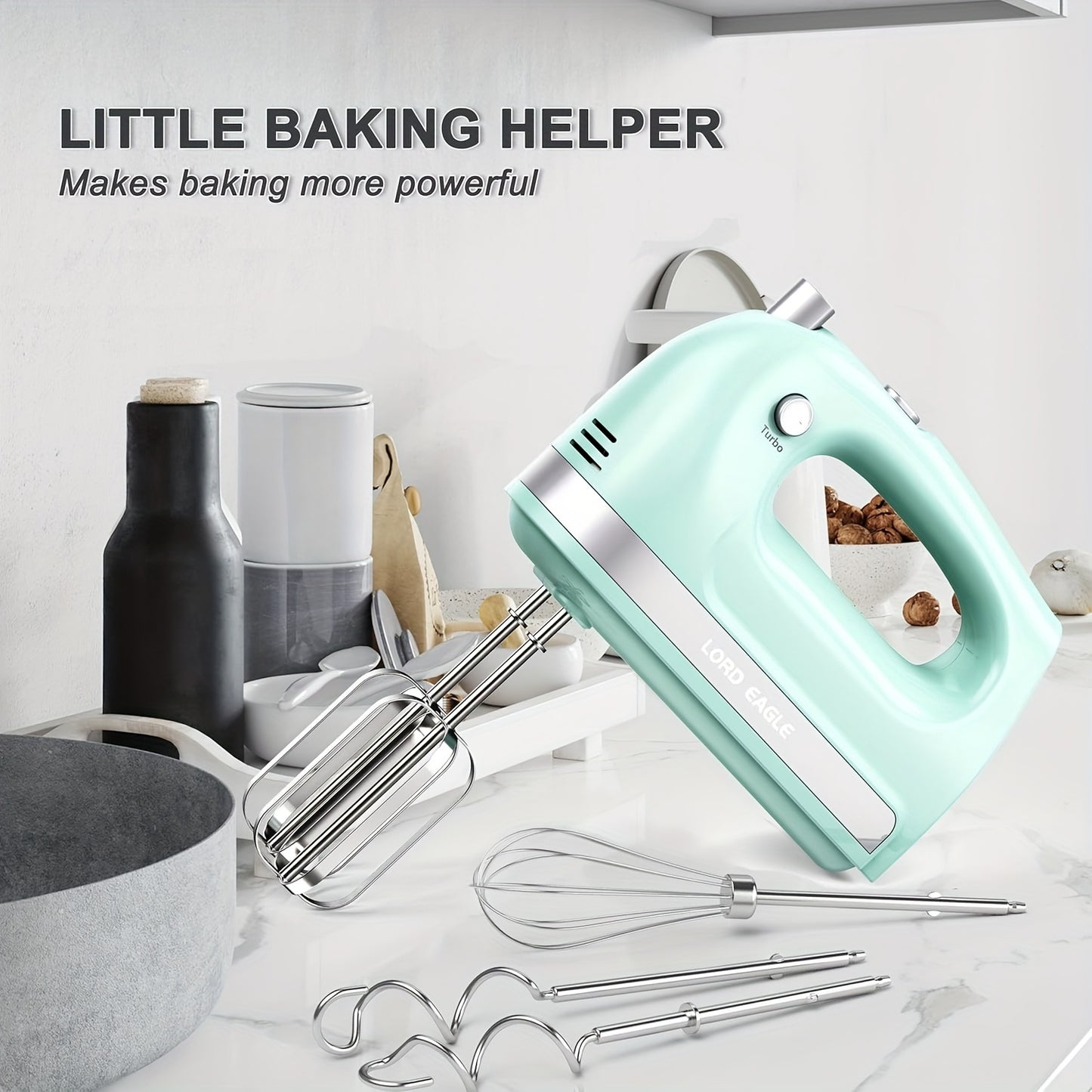 Hand Mixer, Electric,  5 Speed with Eject Button