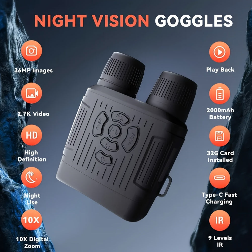 Night Vision Binoculars - Record Video & Photo