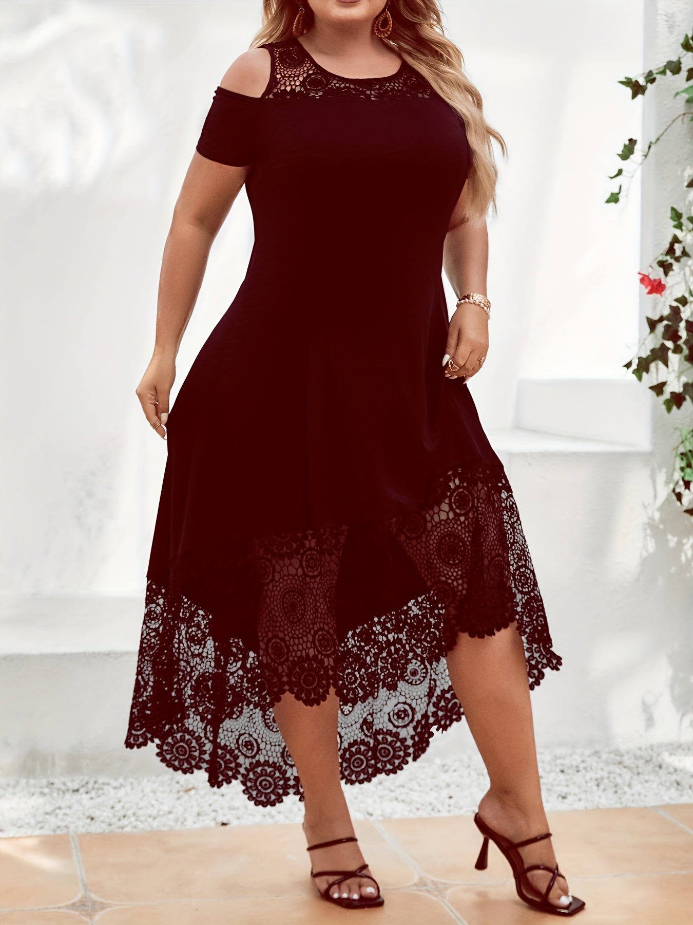 Plus Size Ruffle Dress