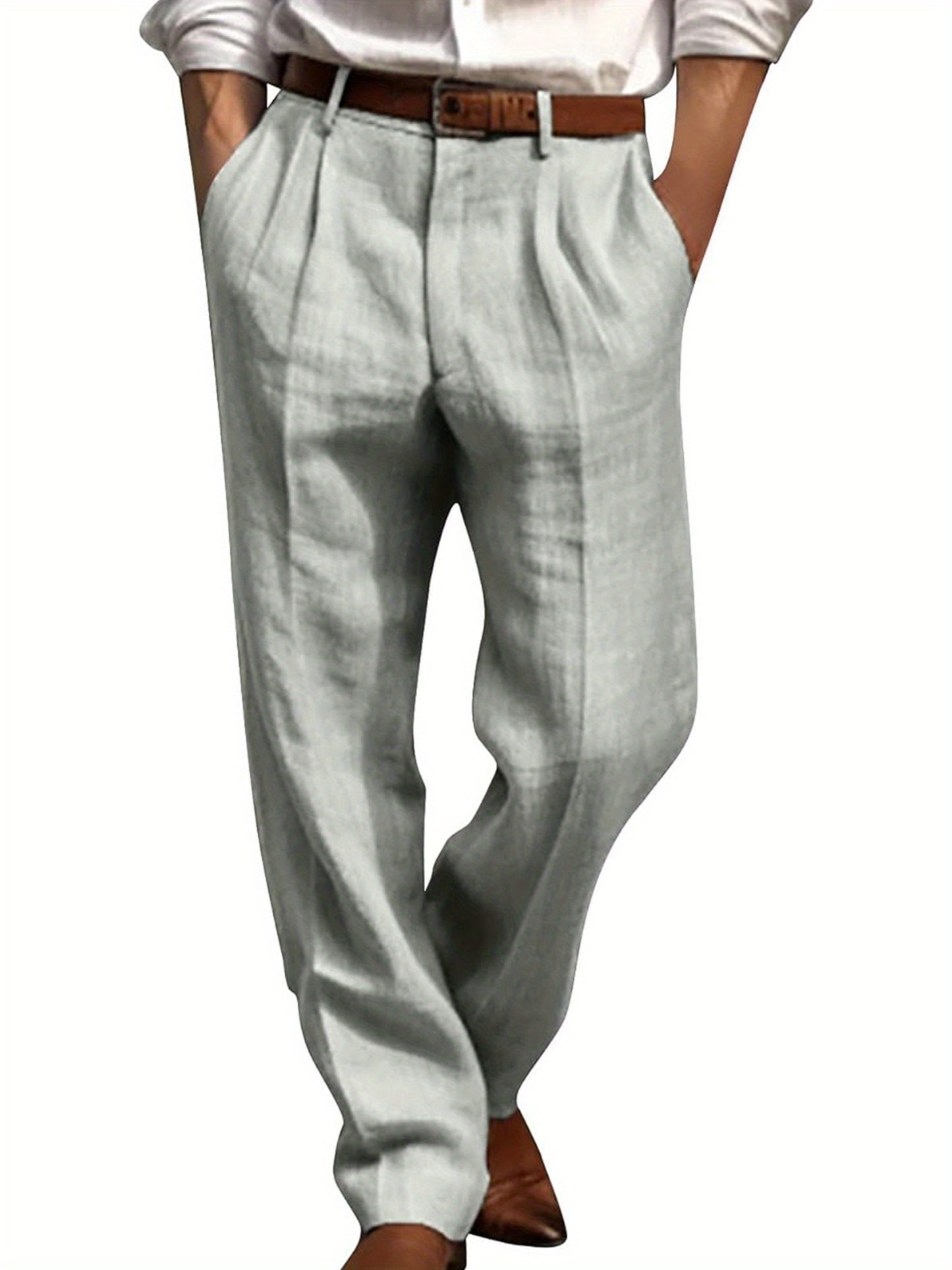 100% Cotton Men's Linen Pants