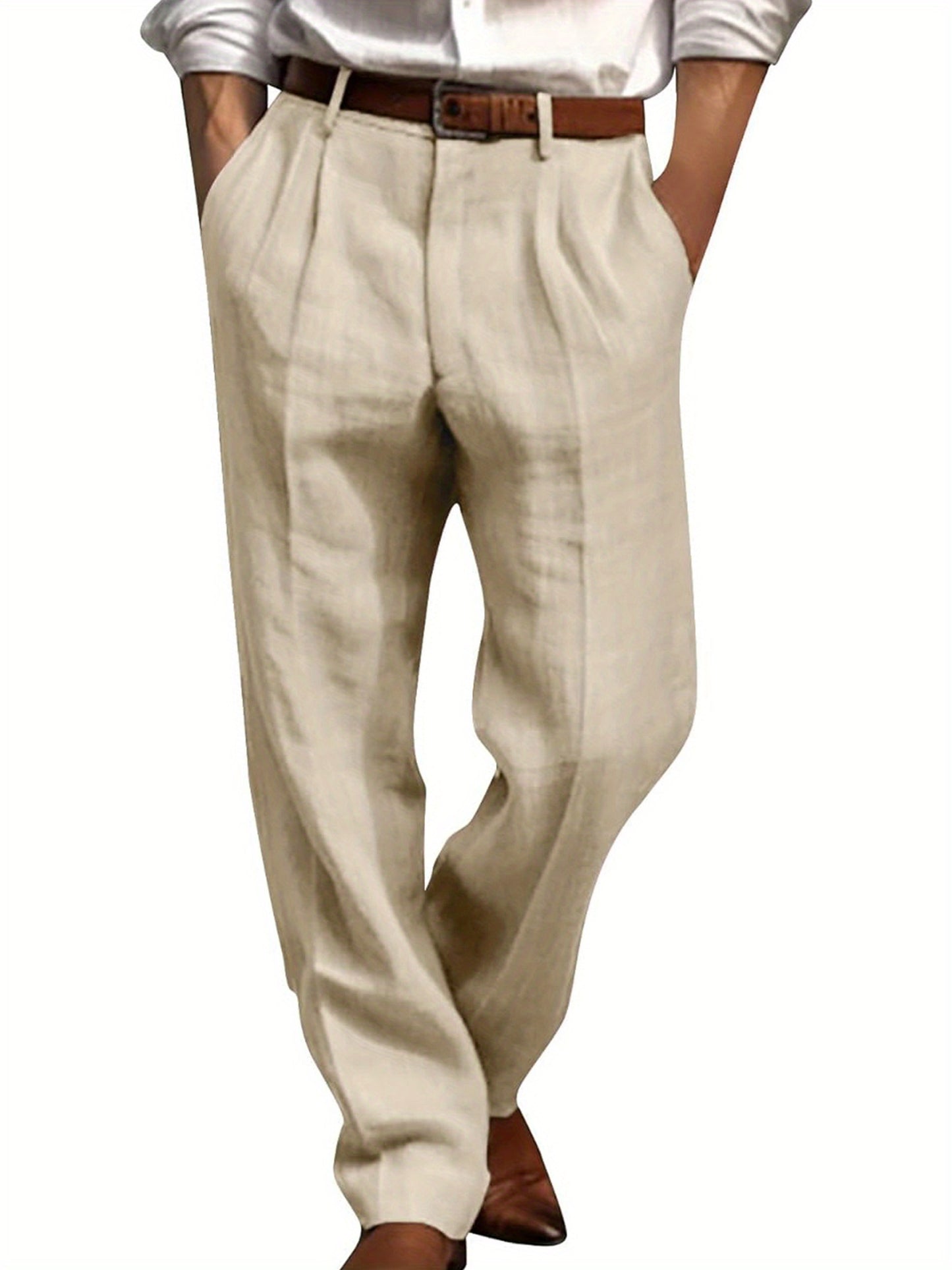 100% Cotton Men's Linen Pants
