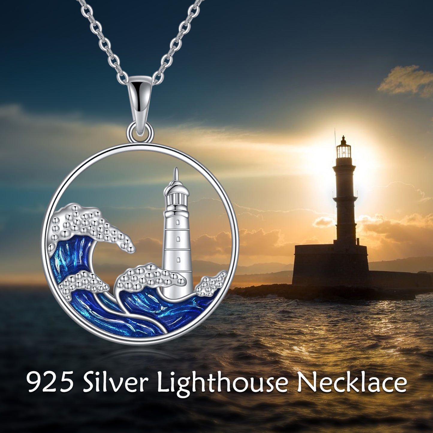 Sterling Silver Lighthouse Pendant