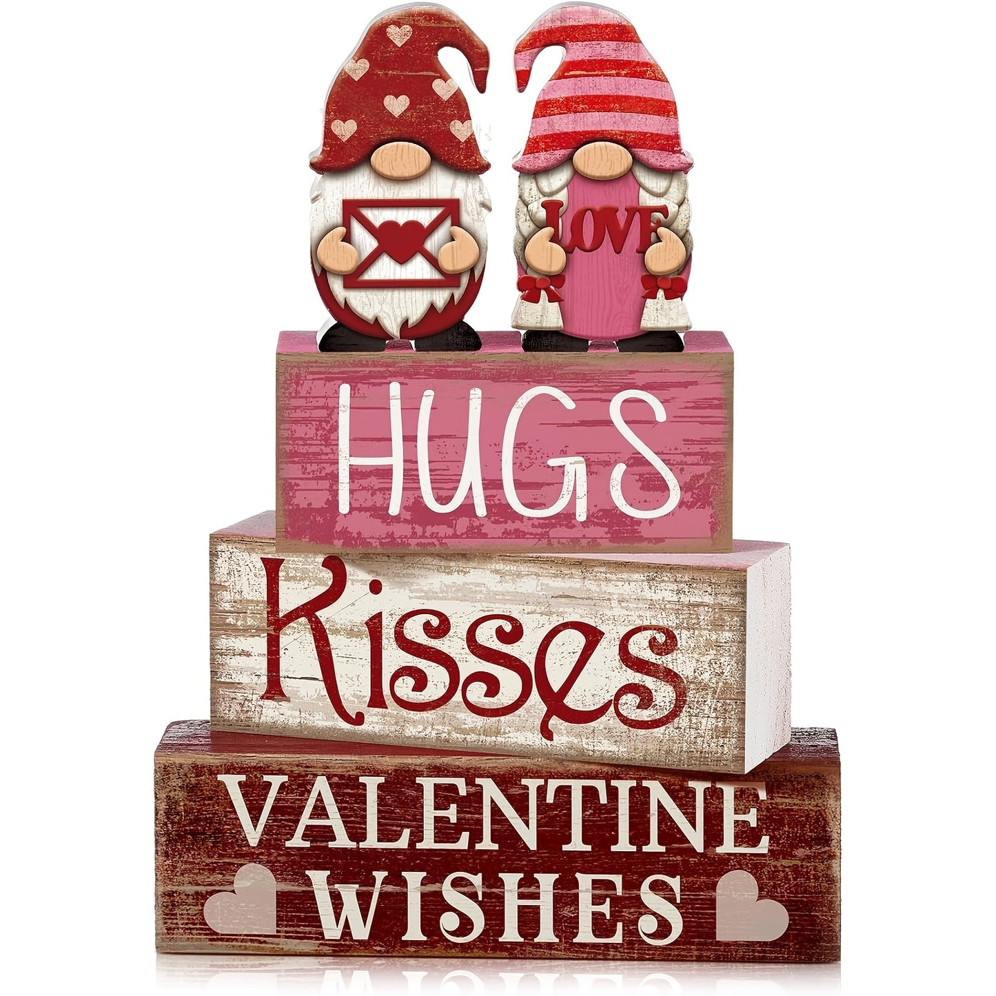 Valentine's Day Gnome Tiered Tray Decor