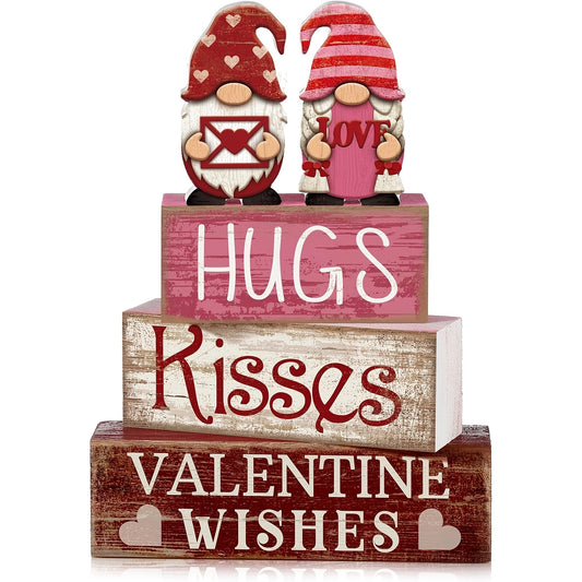 Valentine's Day Gnome Tiered Tray Decor