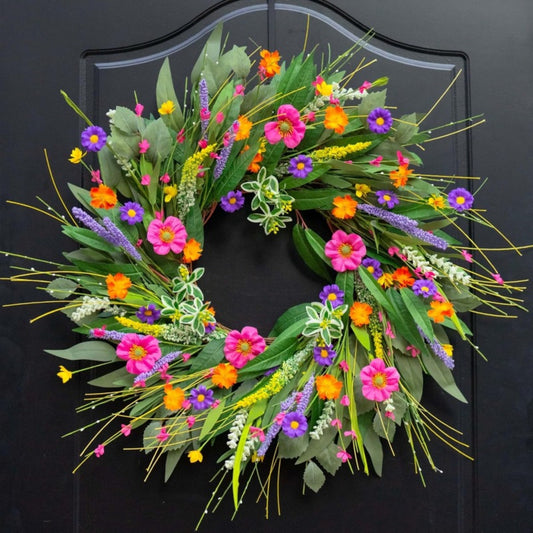 24 Inch Vibrant Spring Summer Wreath