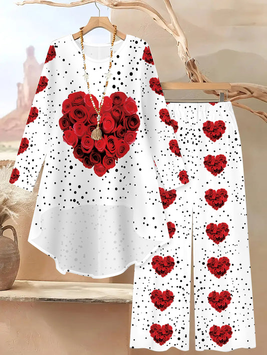 Valentine's Day Ladies Top and Pants Set