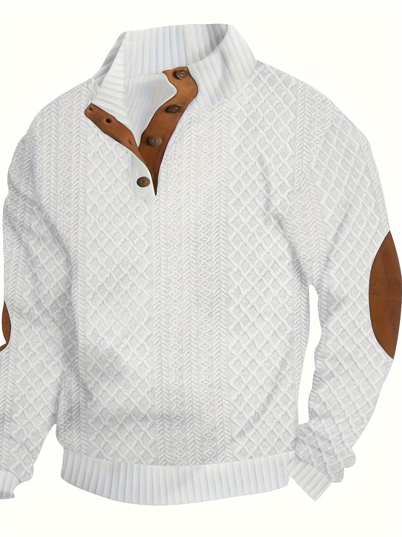 Men's Stand Collar Long Sleeve Sweater