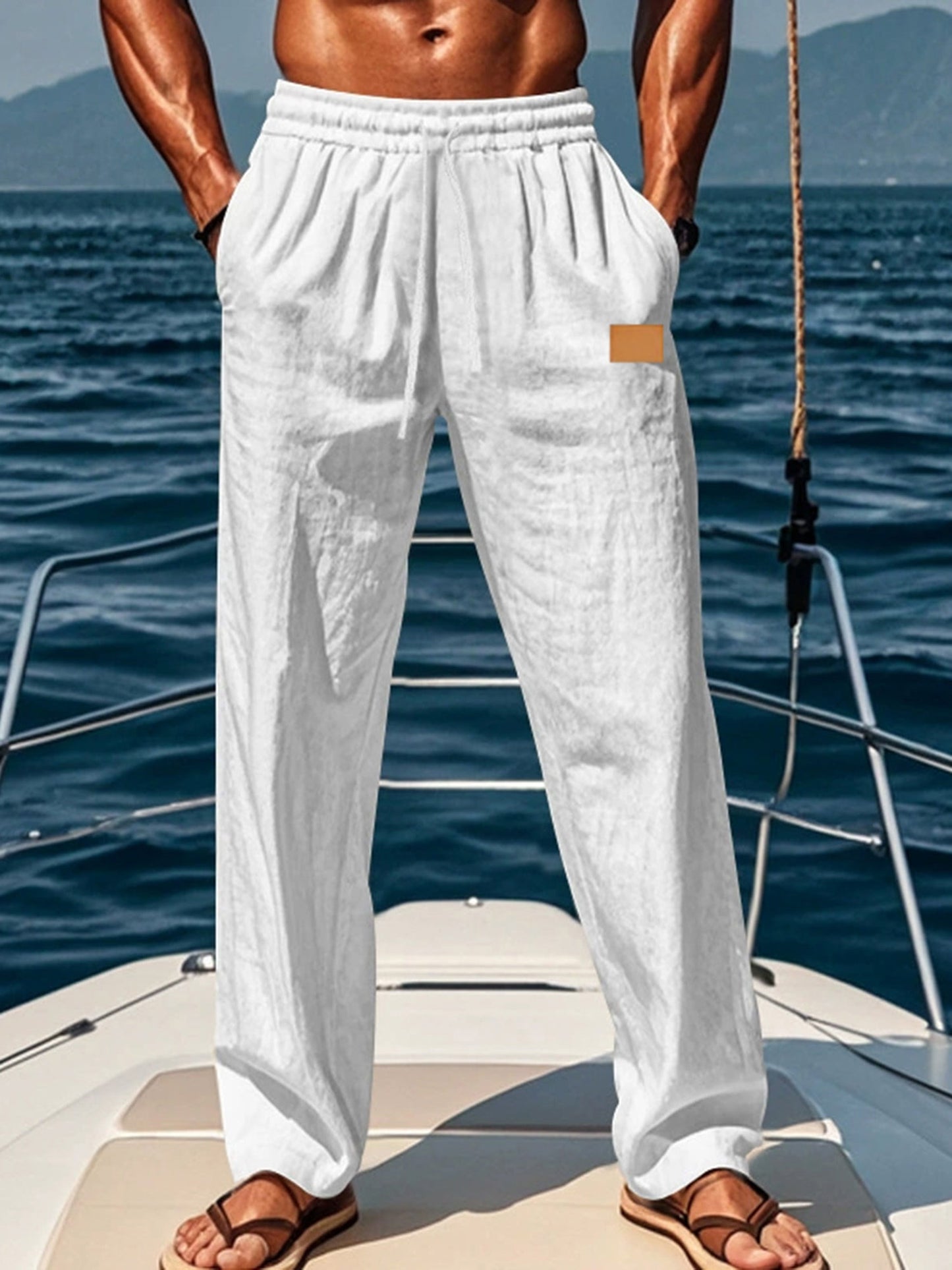 Loose Fit Straight Leg Casual Trousers