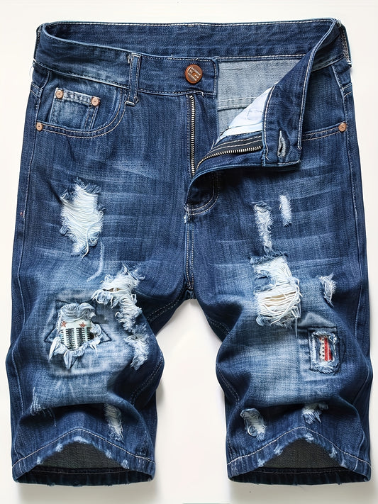 Men's Denim Ripped Shorts