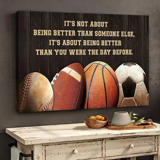 Basketball Football  Baseball Soccer Canvas Painting