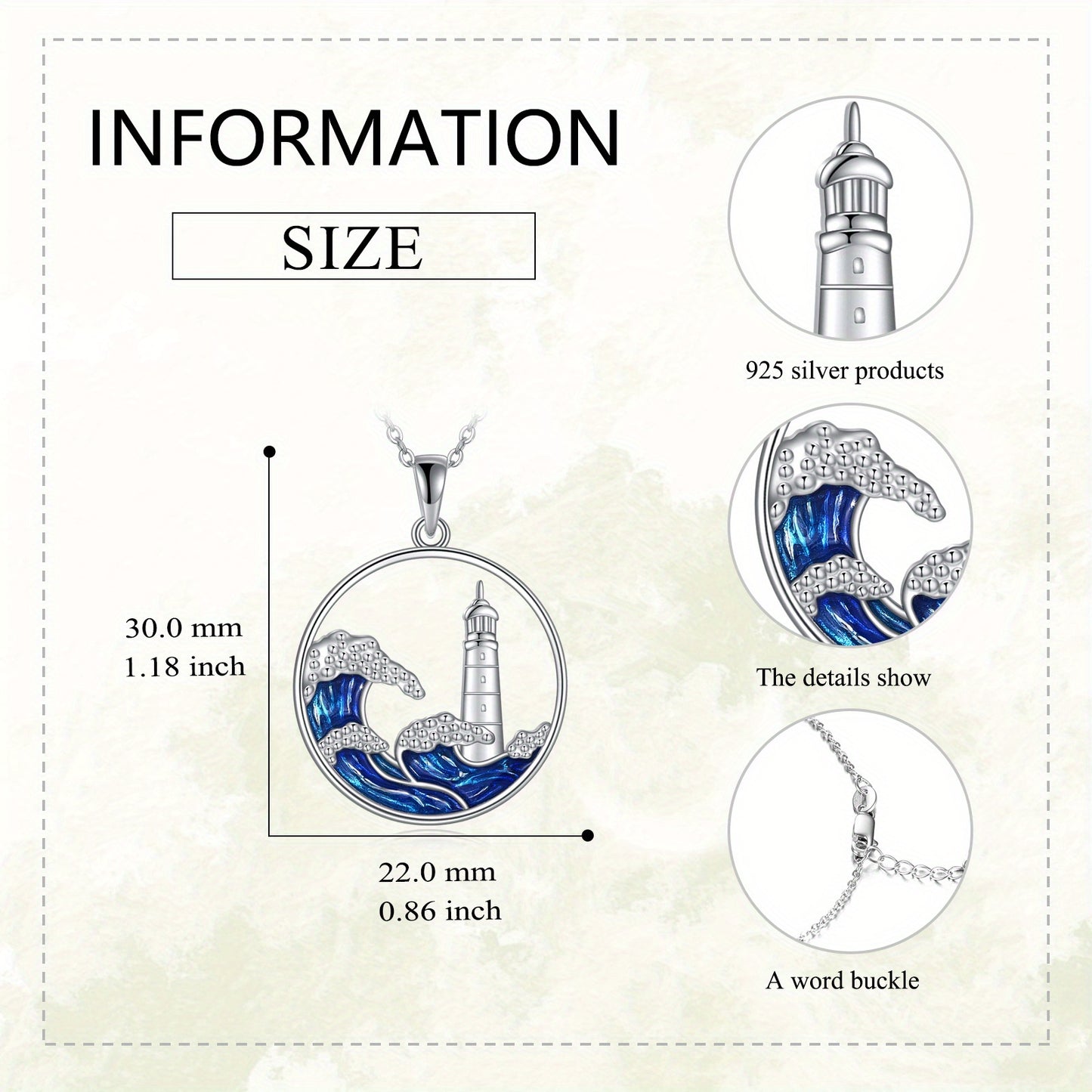 Sterling Silver Lighthouse Pendant