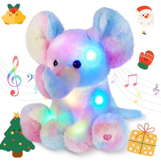 Musical Light Up Elephant Plush Stuffed Animal