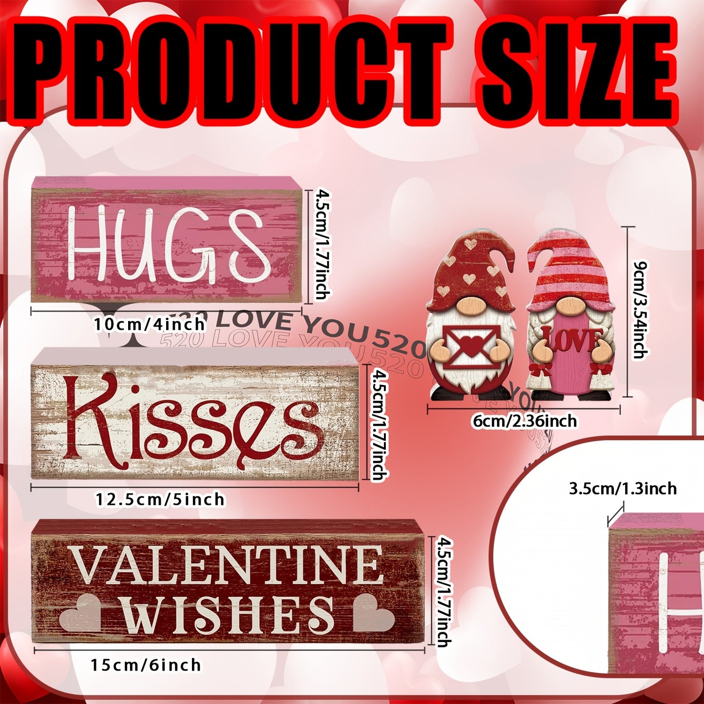 Valentine's Day Gnome Tiered Tray Decor