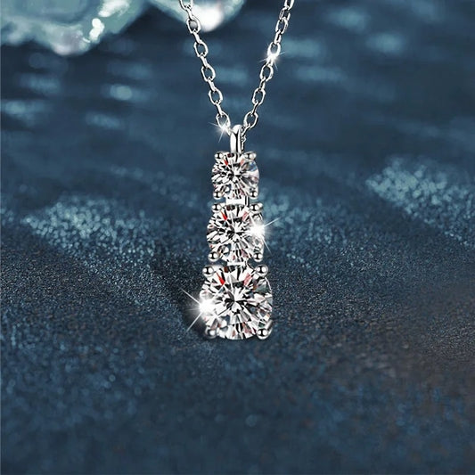 Sterling Silver Moissanite Pendant